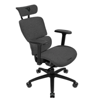 Scaun de birou ThunderX3 XTC Loft, Plasă Respirabilă, PU Piele, Gri inchis