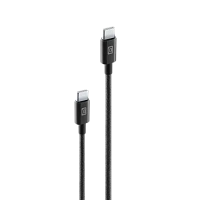 Cablu de încărcare și date Cellularline Power Braided, USB Type-C/USB Type-C, 2,5m, Negru