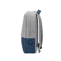 Rucsac pentru Laptop RivaCase Prater, 15.6", Poliester, Gri/Albastru