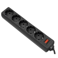 Prelungitor electric Ultra Power UP3-B-1.8UPS, 5 Prize, 1,8m, Negru