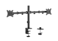 Suport birou pentru monitoare Gembird MA-D2-01, Negru