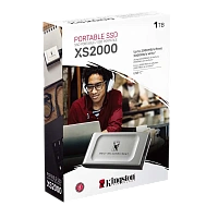 SSD portabil extern Kingston XS2000 BoC, 1 TB, Argintiu (SXS2000/1000GA)