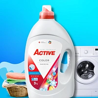 Detergent lichid Active Color (rufe colorate) 3Lit