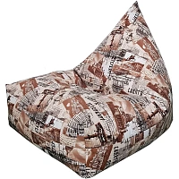 Fotoliu puf Bean Bag piramidă mărimea XL cu print Sankt Piterburg