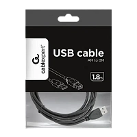 Cablu de comunicație Cablexpert CCP-USB2-AMBM-6, USB Type-A/USB Type-B, 1,8m, Negru