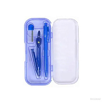 Set compas plastic 7 obiecte DF-3009A cu creion mecanic  /12