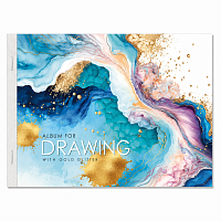 Album desen A4 40 file 100g, bloc desen artistic, hartie desen creion culori, design modern abstract
