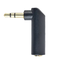 Audio Adaptor Cablexpert A-3.5M-3.5FL, 3.5mm 3-pin (F) - 3.5mm 3-pin (M), Negru