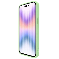 Husă Nillkin iPhone 15 Pro Max, CamShield Silky Silicone, Mint Green