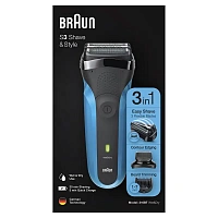Aparat de ras electric Braun 310BT, Negru | Albastru