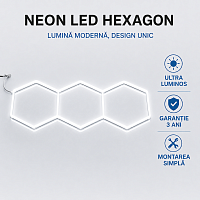 Corp de iluminat LED Modulara Hexagon (Kit de 3 hexagon) Ready to go