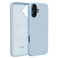 Husă Etteri Silicone Mag case pentru iPhone 16 Plus, Albastru deschis