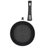 Tigaie RESTO 93012, 24cm, Negru