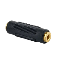 Audio Adaptor Cablexpert A-3.5FF-01, 3.5mm 3-pin (F) - 3.5mm 3-pin (F), Negru