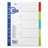 Index Separator Plastic A4 5 Culori, Set Separatoare Documente Nenumerotate, Organizator Biblioraft si Dosar pentru Birou, Scoala si Arhivare