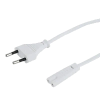 Cablu de alimentare Cablexpert PC-184/2-W, 1,8m, Alb