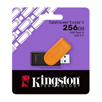 Memorie USB Kingston DataTraveler Exodia S, 256GB, Negru | Portocaliu