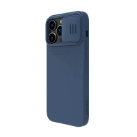 Husă Nillkin iPhone 14 Pro Max, CamShield Silky Silicone, Albastru