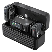 Microfon portabil pentru înregistrare vocală Boya Boyamic 2-01, Fără fir, Negru