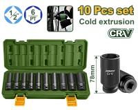 Set 10 capete tubulare de impact 1/2" lungi JDMS2D02 Jadever