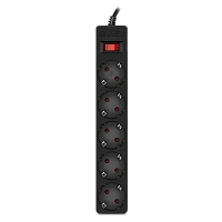 Prelungitor electric SVEN SF-05E, 5 Prize, 1m, Negru