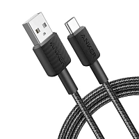 Cablu de încărcare și date Anker A81H6G11, USB Type-A/USB Type-C, 1,8m, Negru