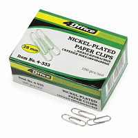 Set 5 cutii agrafe metalice nichelate 28 mm 4OFFICE, agrafe birou pentru hartie si documente, paper clips metalice organizare acte, 100 buc/cutie
