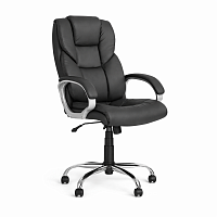 Fotoliu birou Morfeo, TILT, ECO-30, ergonomic, piele ecologică gri, bază metal cromat, înălțime reglabilă, pentru utilizare intensivă, 120kg