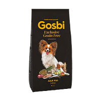GOSBI EXCLUSIVE GRAIN FREE ADULT FISH MINI 500G, hrana uscata cu pește pentru caini adulti de rase mici