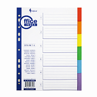 Indexuri carton A4 6 culori, separatoare documente dosar biblioraft, divizoare organizare acte, index separator hartie cartonata pentru birou scoala arhivare documente