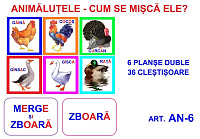 AN-6 Joc cu cleşte Animăluţele şi cum se mişcă ele