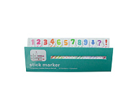 Set note indexare autoadezive din hârtie cu cifre, 10x50mm, 12 paduri, 360 file