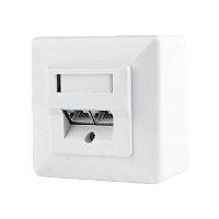 Priză pentru montare pe perete Cablexpert MVS-2S6-01, Alb