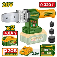 Aparat de sudură țevi plastic (PPR) cu acumulator 20V + 2 ac.; Jadever