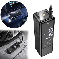 Compresor Auto Portabil Hoco ZP5 May (3.5 Bar) — Pompă Smart cu Lanternă LED