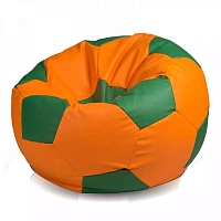 BeanBag Minge marimea"L",culoarea oranj cu verde inchis din ecopiele