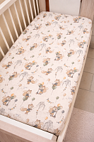 Cersaf elastic din bumbac pentru pătuc Bej Fox