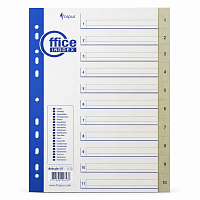 Index Separator Plastic A4 1-10, Set Separatoare Documente Numerotate, Organizator Biblioraft si Dosar pentru Birou, Scoala si Arhivare