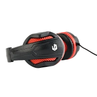 Căști gaming Gembird GHS-03, Cu fir, Negru/Roșu